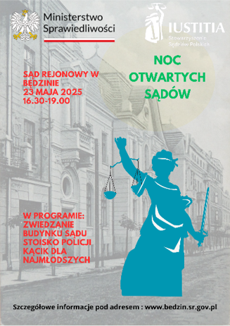 Noc Otwartych Sądów w Sądzie Rejonowym w Będzinie w dniu 23 maja 2025 r.